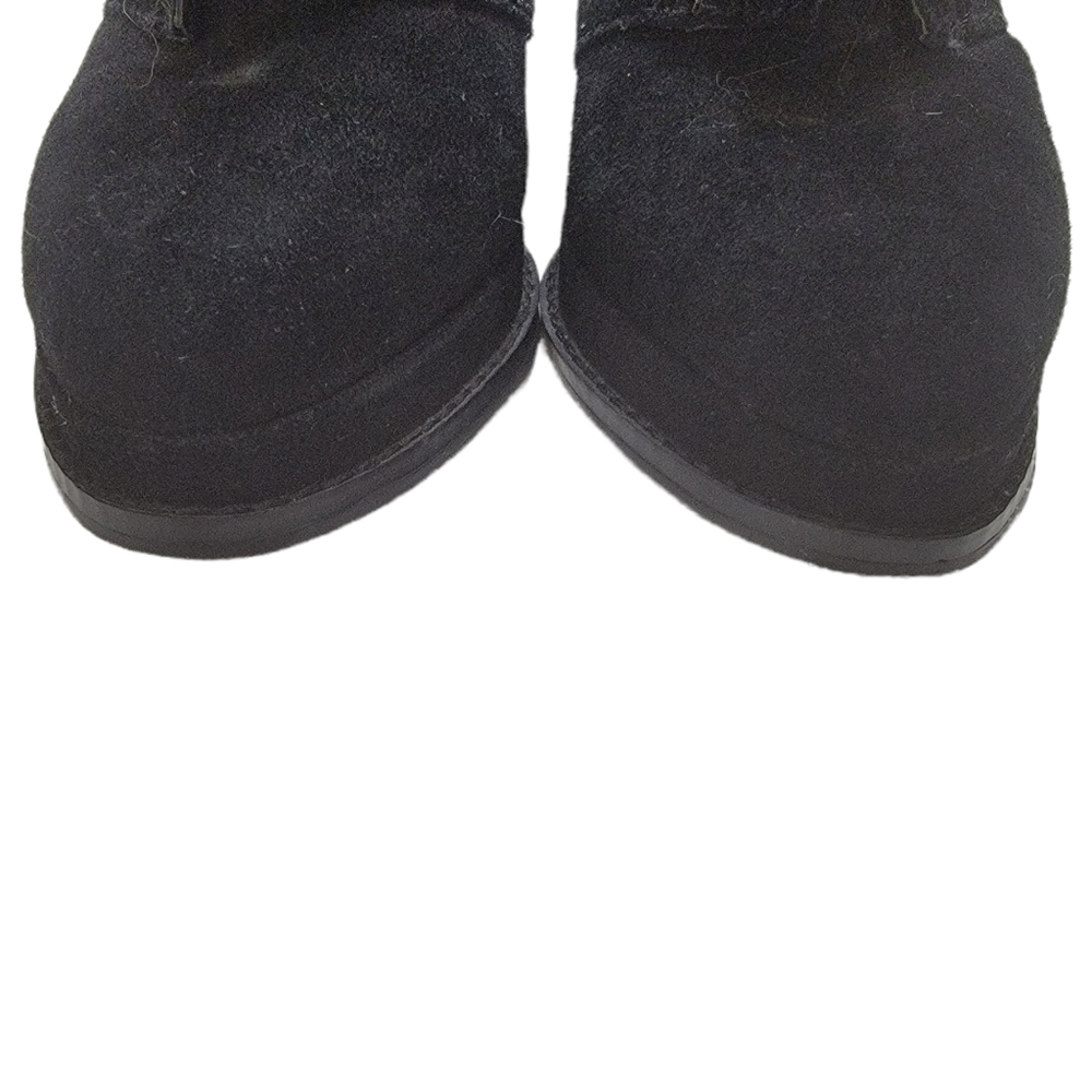 Seychelles Black Suede Platform Bootie Studded Chunky Heel Lace Up 90s Y2K 8 - Picture 2 of 14